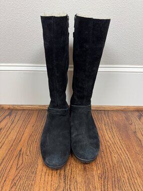 Brown Short Riding Boots UGG | Shoes | Ugg Jillian Shearling Lined Black Suede Riding Winter ...